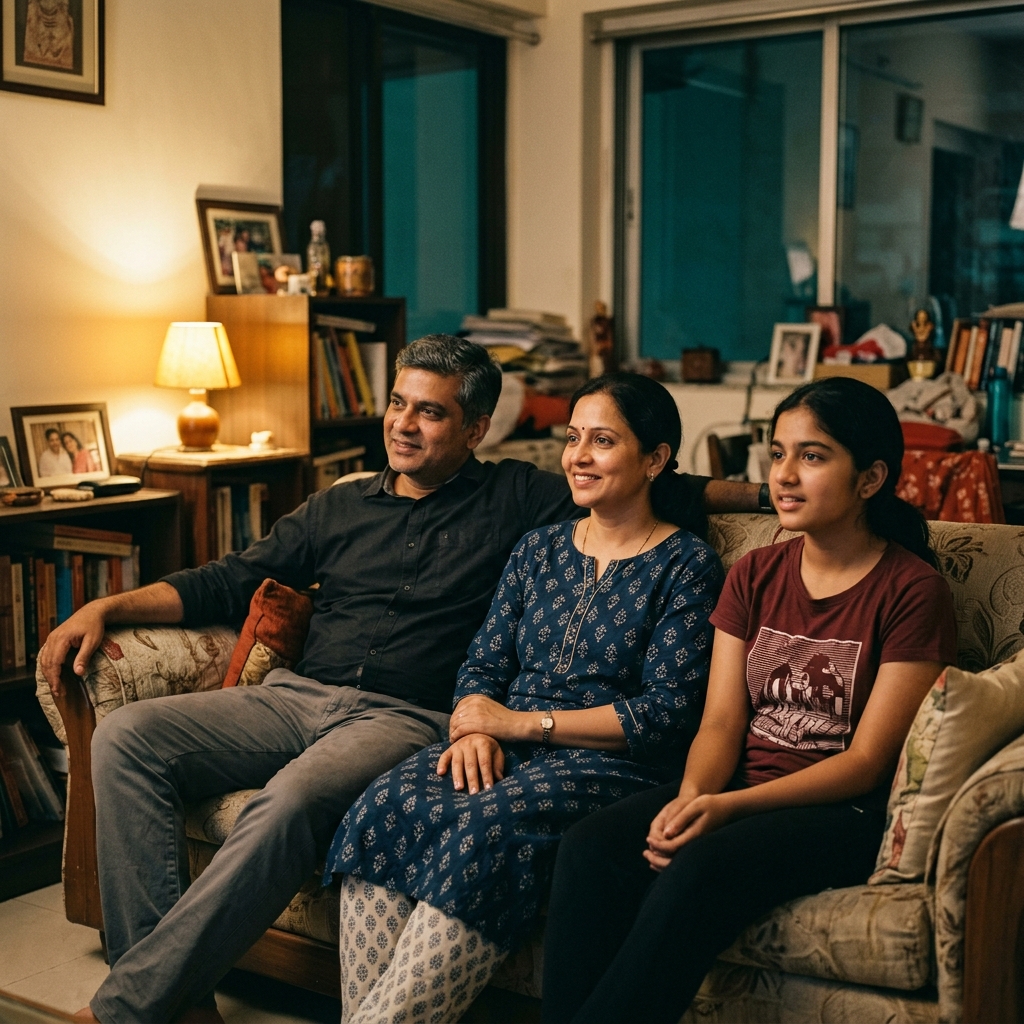 Indian Family Cinematic Golden Light